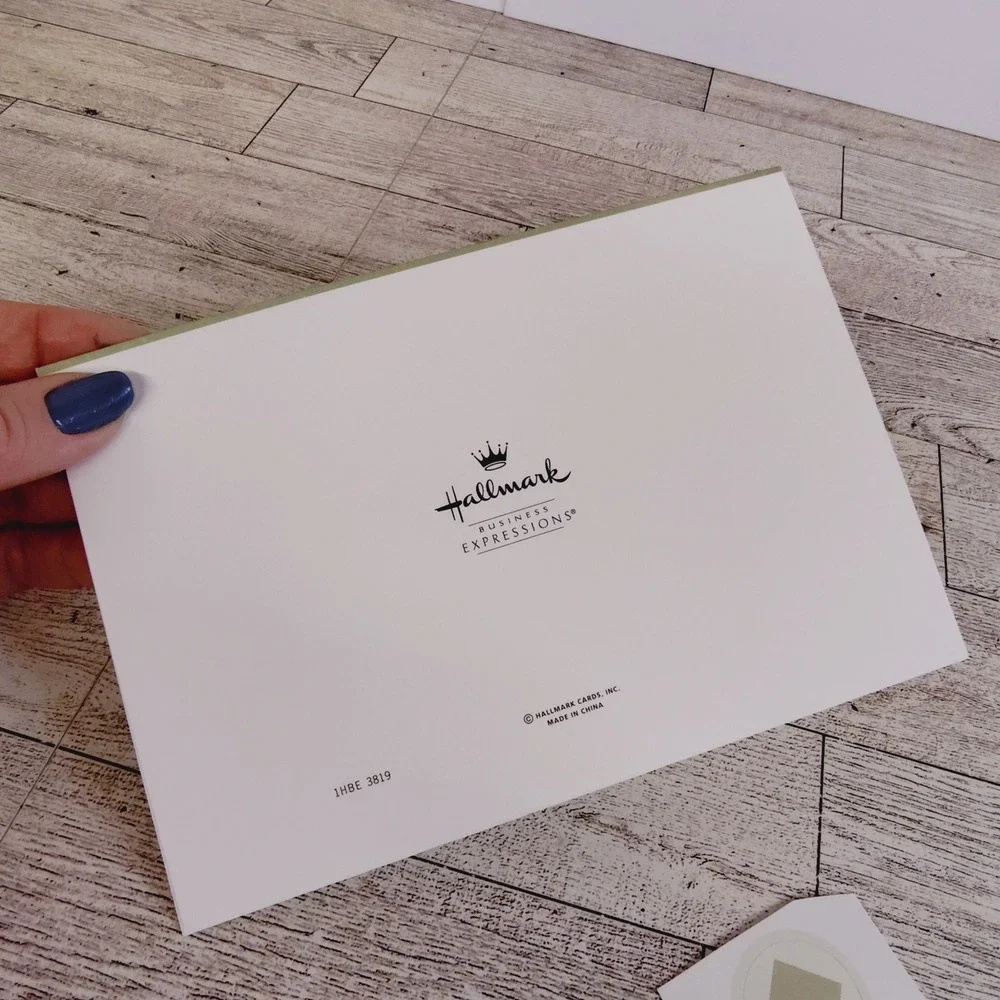 Sage Green Diamond Hallmark Expressions Blank Note‎ Card Set Seal Any Occasion